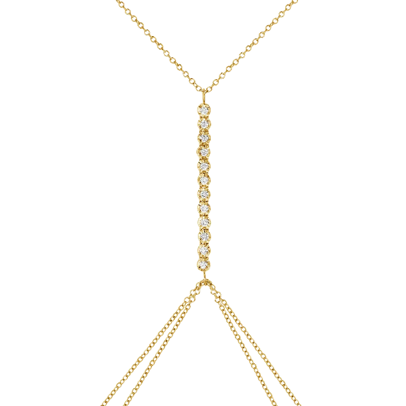 long chain necklaces for women -Allure Diamond Tennis Body Chain