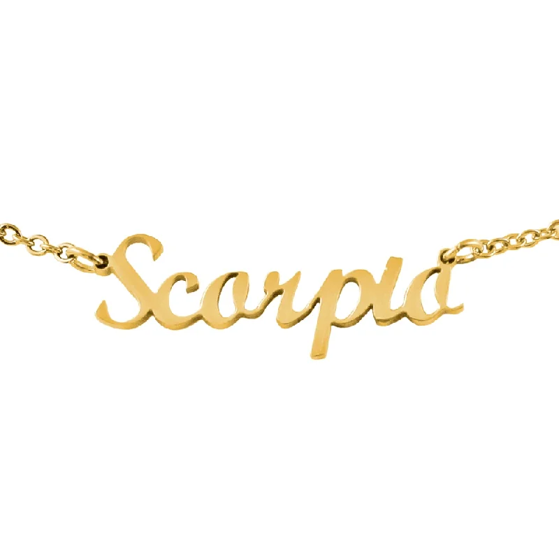 elegant necklaces for women -Script Zodiac Choker Necklace