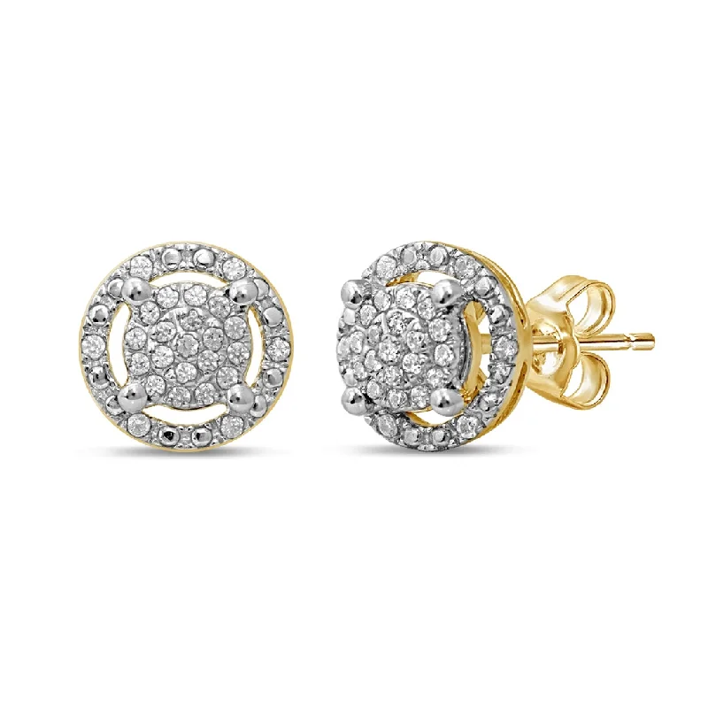 adjustable earrings for women -Martina 9ct Yellow Gold 0.10ct Diamond Earrings