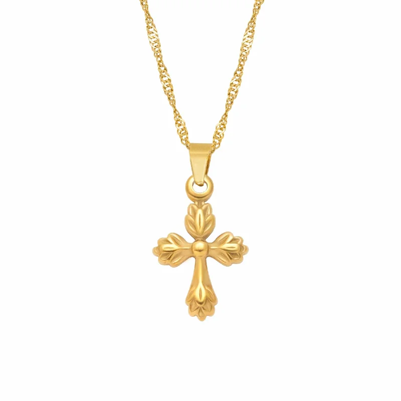 modern necklaces for women -Serenity Cross Necklace