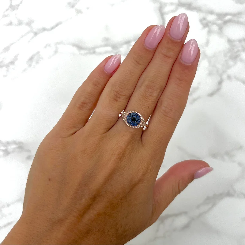 rose gold engagement rings -14K GOLD ELISSA EYE RING