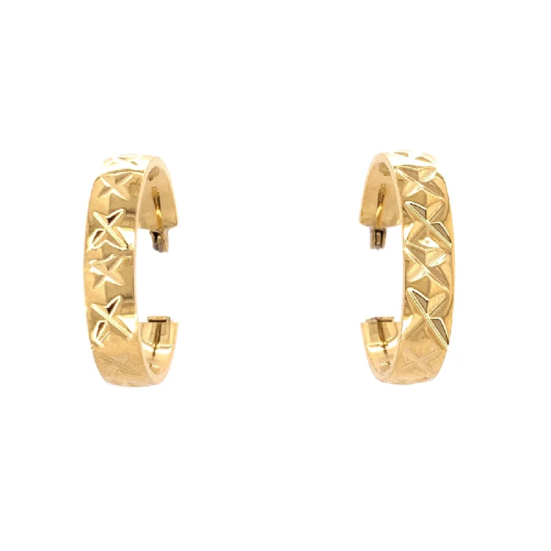 hoop earrings for women -Stainless Steel Yellow Hoop Earrings