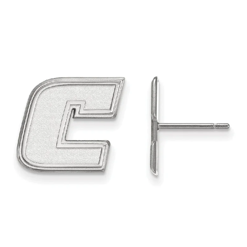 silver stud earrings for women -10k White Gold Tennessee at Chattanooga Post Earrings