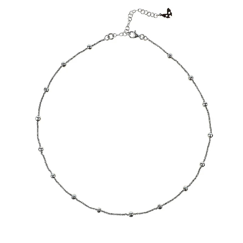 silver chain necklaces for women -Oxidised Rio Collar Necklace