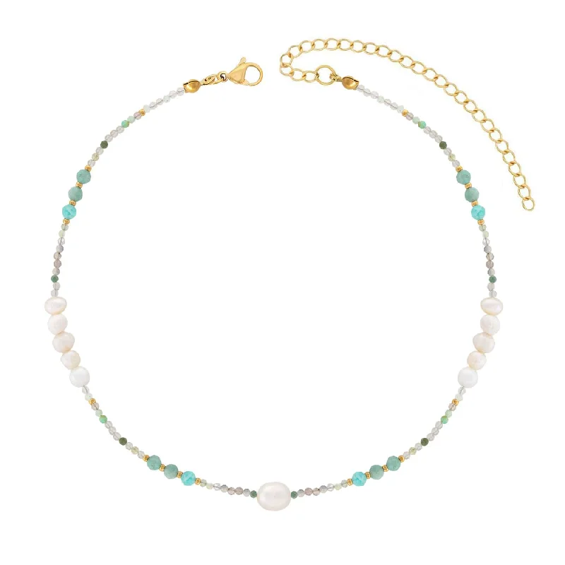 trendy necklaces for women -Amara Pearl Choker