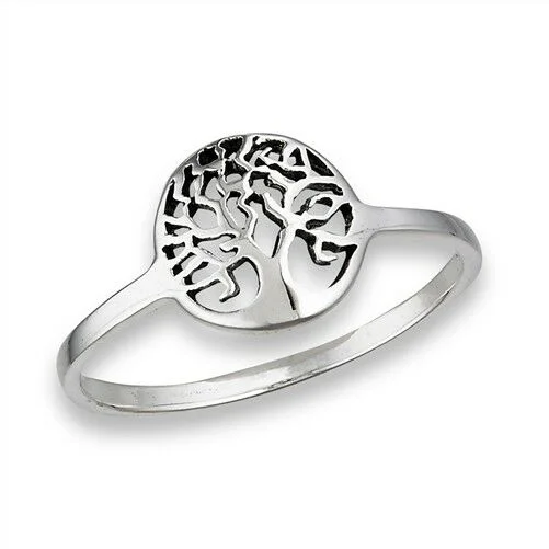 solitaire rings for women -STERLING SILVER CELTIC TREE OF LIFE RING SZ 4 - 9