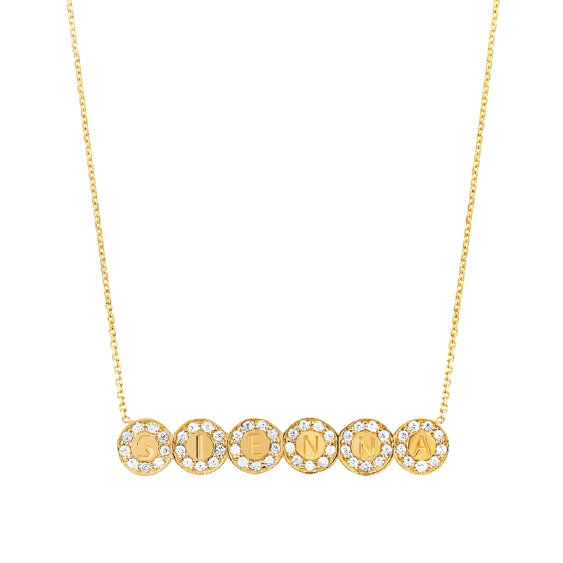 charm necklaces for women -Custom Diamond Bubble Necklace