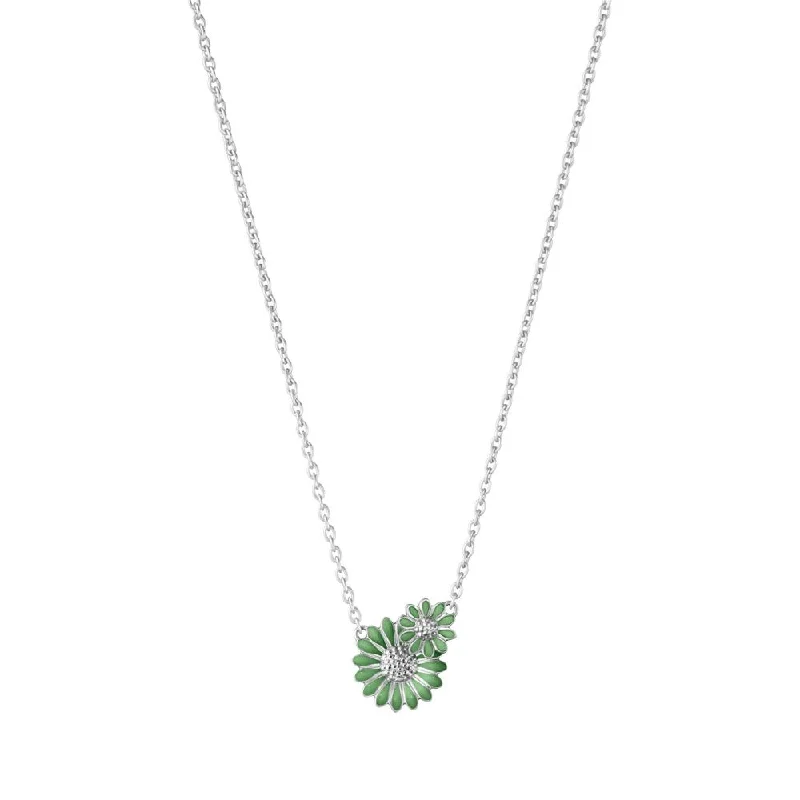 infinity pendant necklaces for women -Daisy x Stine Goya Green Silver Necklace