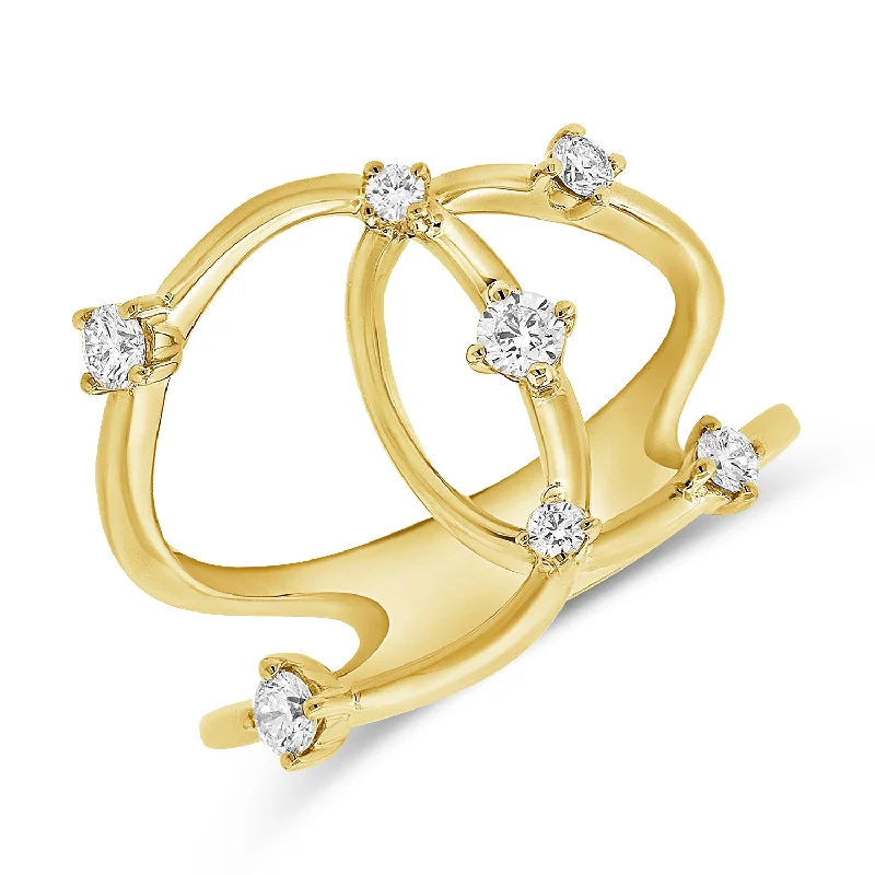 halo engagement rings -14K GOLD DIAMOND CAMRYN RING