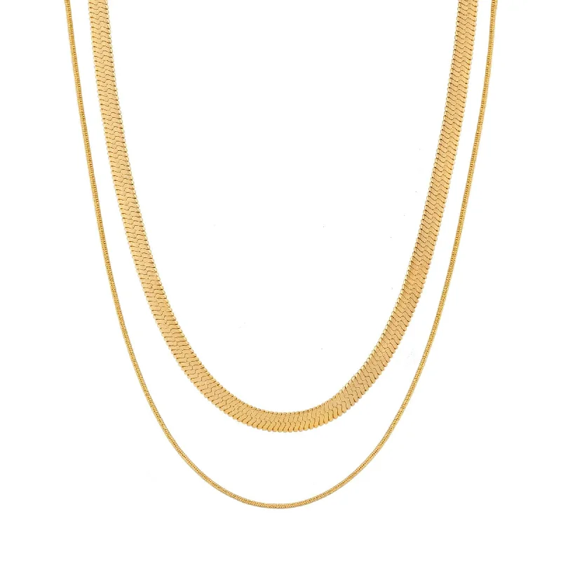 personalized gold necklaces for women -Colette Layered Necklace Set