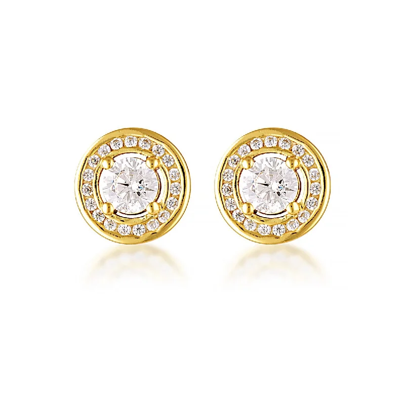 fashion hoop earrings for women -MILESTONE HALO EARRINGS IN GOLD