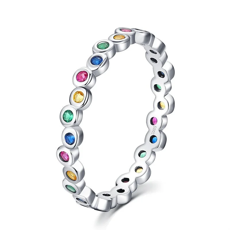 wedding rings for women -Rainbow Radiance Ring