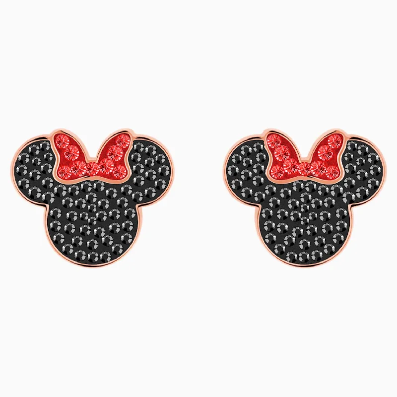 rhinestone earrings for women -Swarovski Mickey and Minnie Jet Earrings