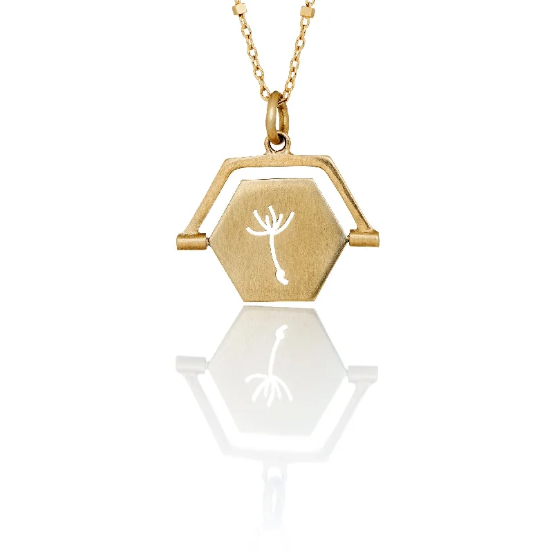 modern necklaces for women -Dandelion 14K Gold Necklace