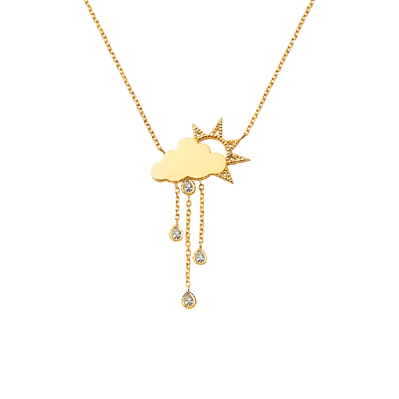 fashion gold necklaces for women -Rainy Day Necklace