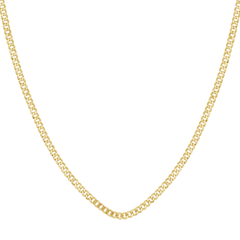 romantic necklaces for women -14K Dainty Cuban Link Chain Necklace