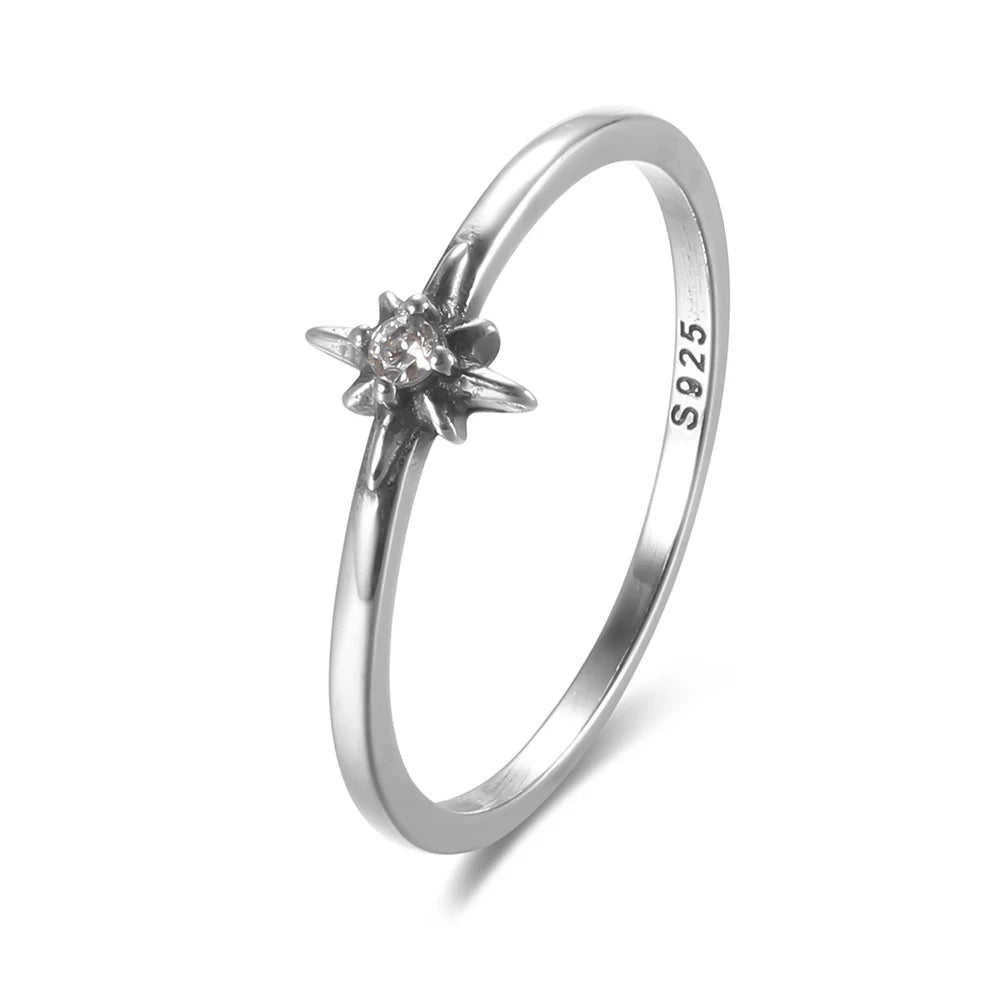 bridal rings for brides -Zircon Luck Star Ring