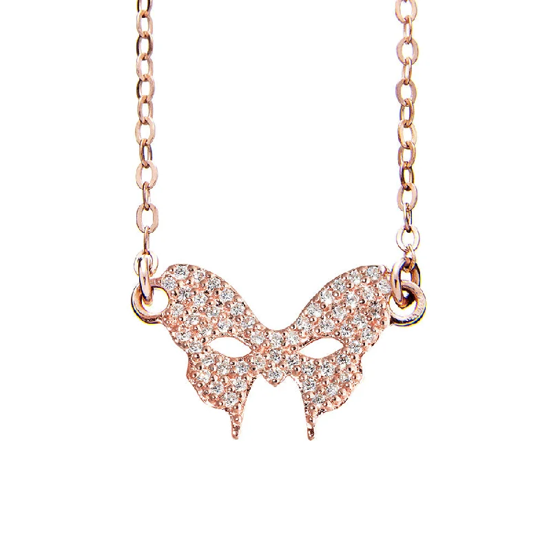 luxury necklaces for women -Rose Gold Pave Necklace