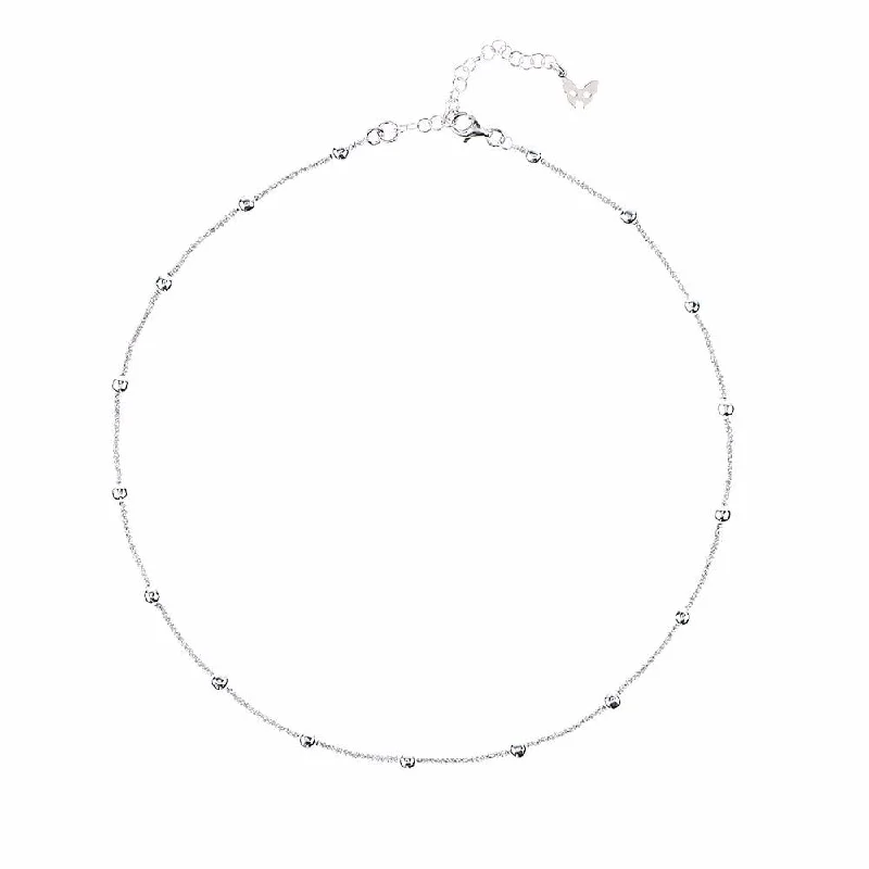 fashionable necklaces for women -Silver Collar Necklace