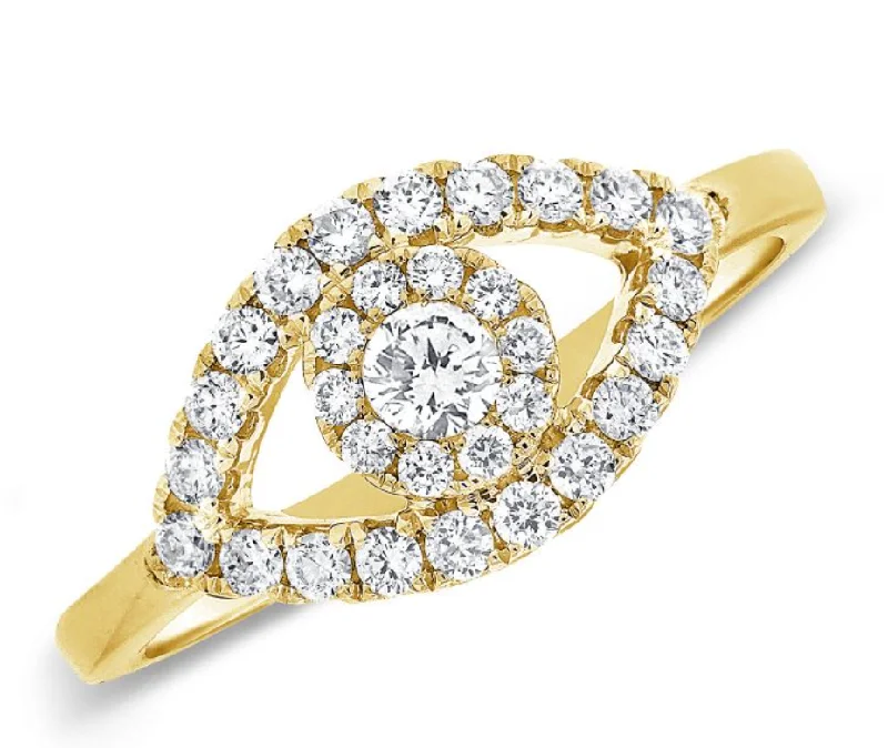 elegant engagement rings -14K GOLD DIAMOND ADINA EYE RING