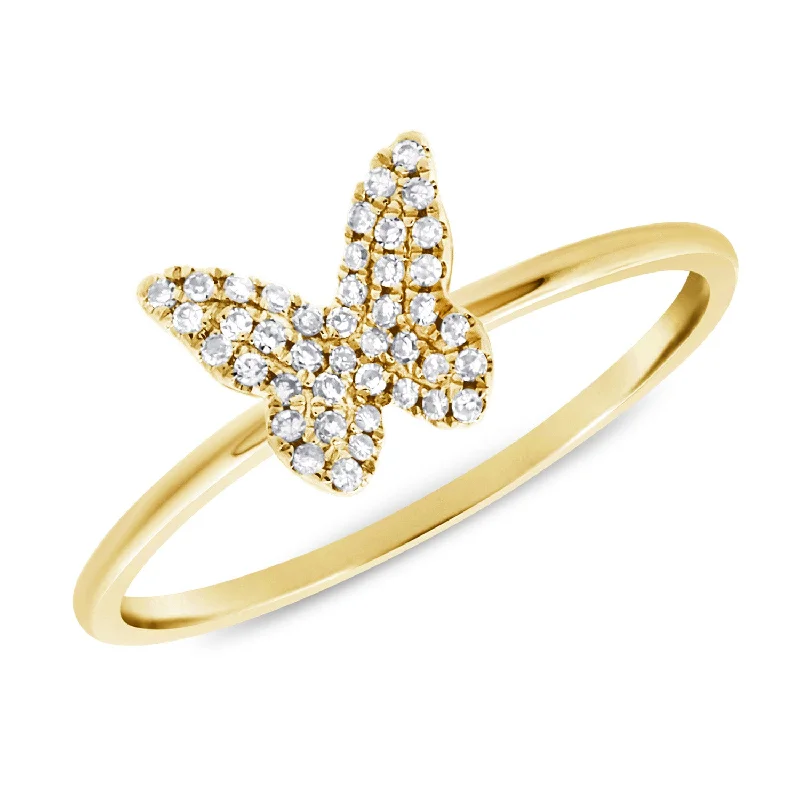 infinity rings for women -14K GOLD DIAMOND JULIA BUTTERFLY RING