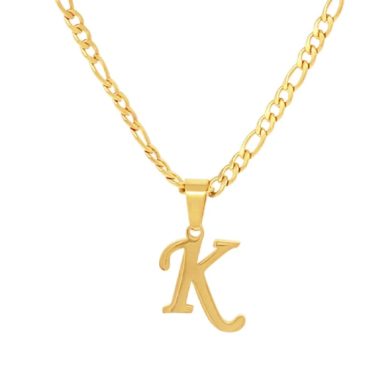 gold bar necklaces for women -Rebel Initial Necklace