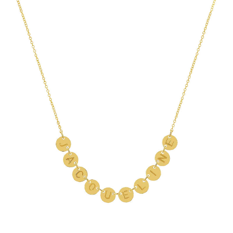 luxurious necklaces for women -Round Bubble Name Necklace