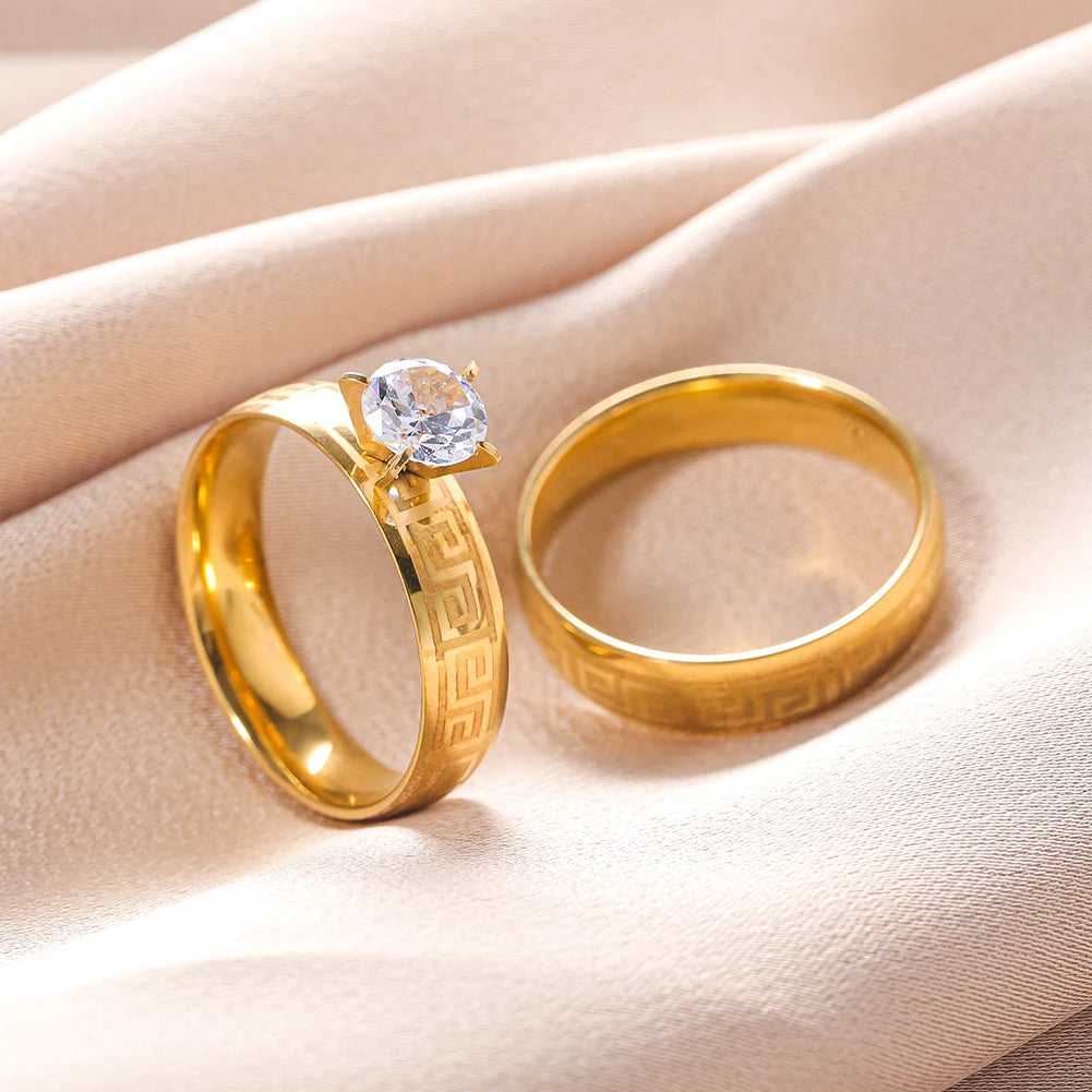 vintage wedding rings -Cring Coco Couple Ring