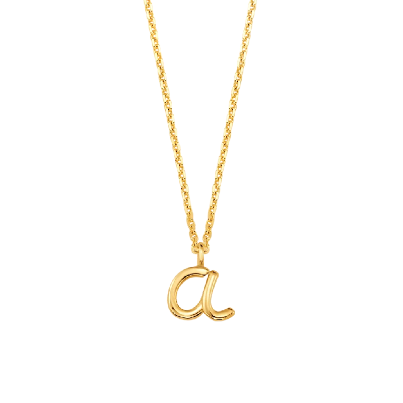 minimalistic silver necklaces for women -Mini Letter Necklace