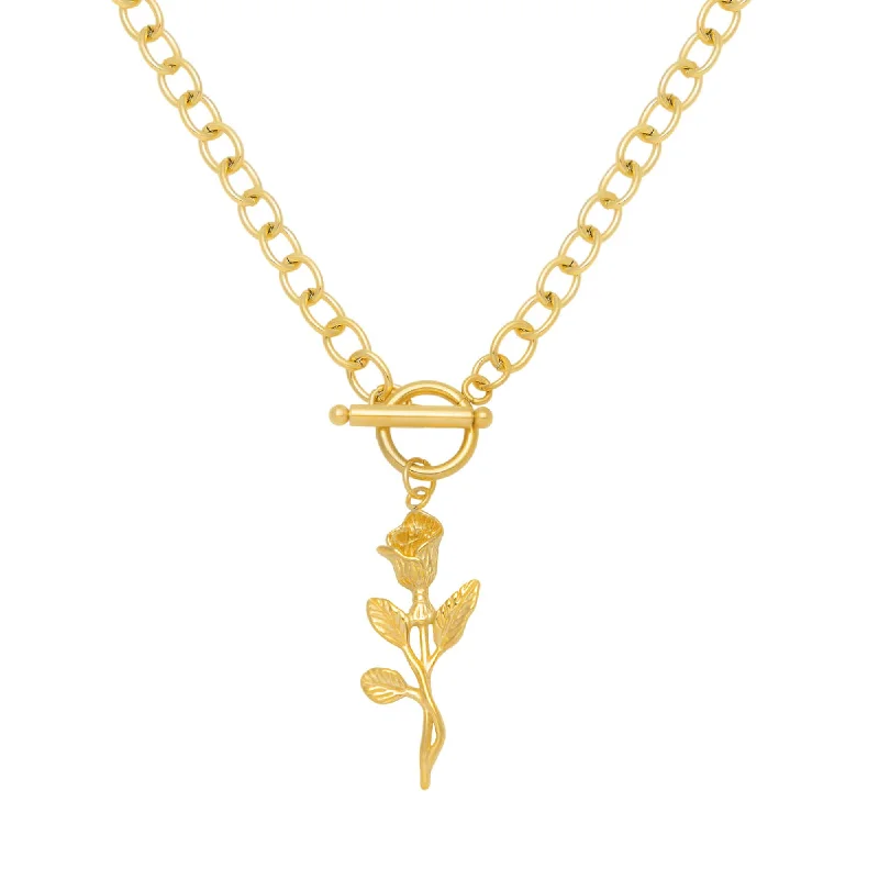 dainty gold necklaces for women -Valerie Rose Tbar Necklace