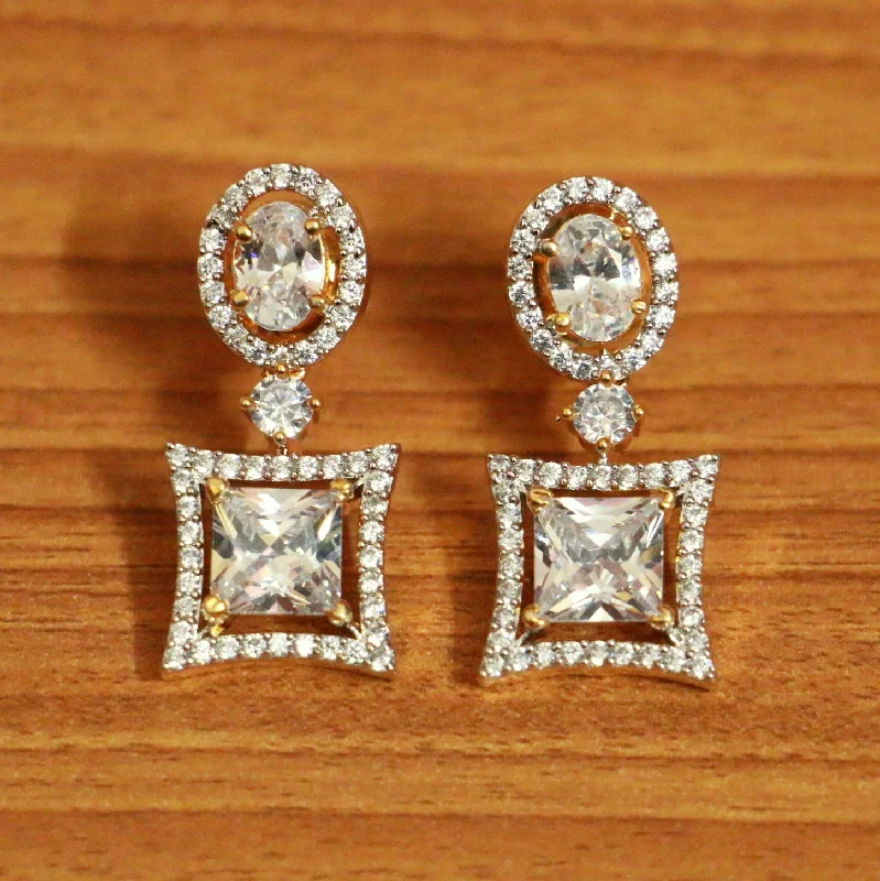 cute earrings for women -Signity Studded Solitaire Look Studs