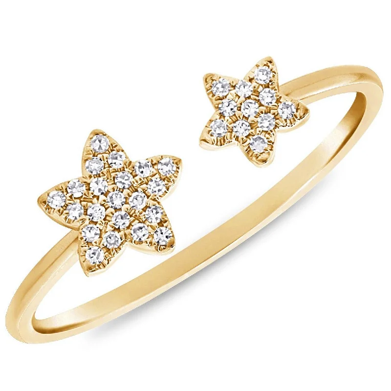 promise rings for her -14K GOLD DIAMOND LUCY STAR RING