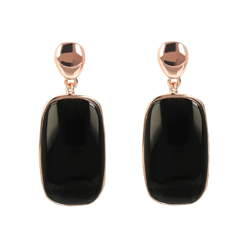 gemstone earrings for women -Bronzallure Alba Drop Pendant Studs