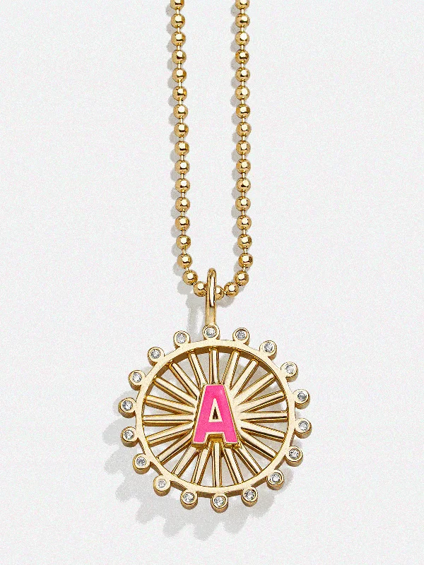 vintage gold necklaces for women -Sunburst 18K Gold Custom Reversible Necklace