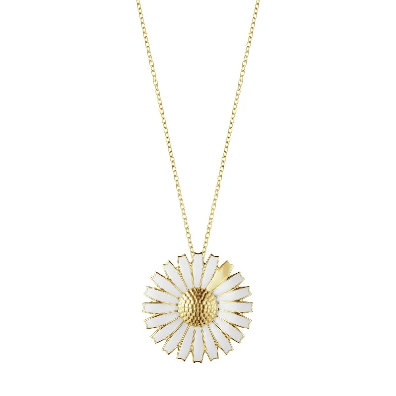 sparkling necklaces for women -Daisy Gold Plated Necklace