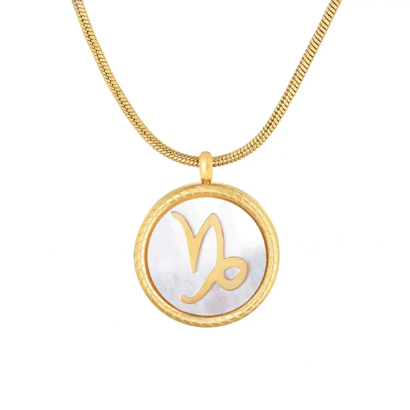 pearl necklaces for women -Frost Zodiac Necklace