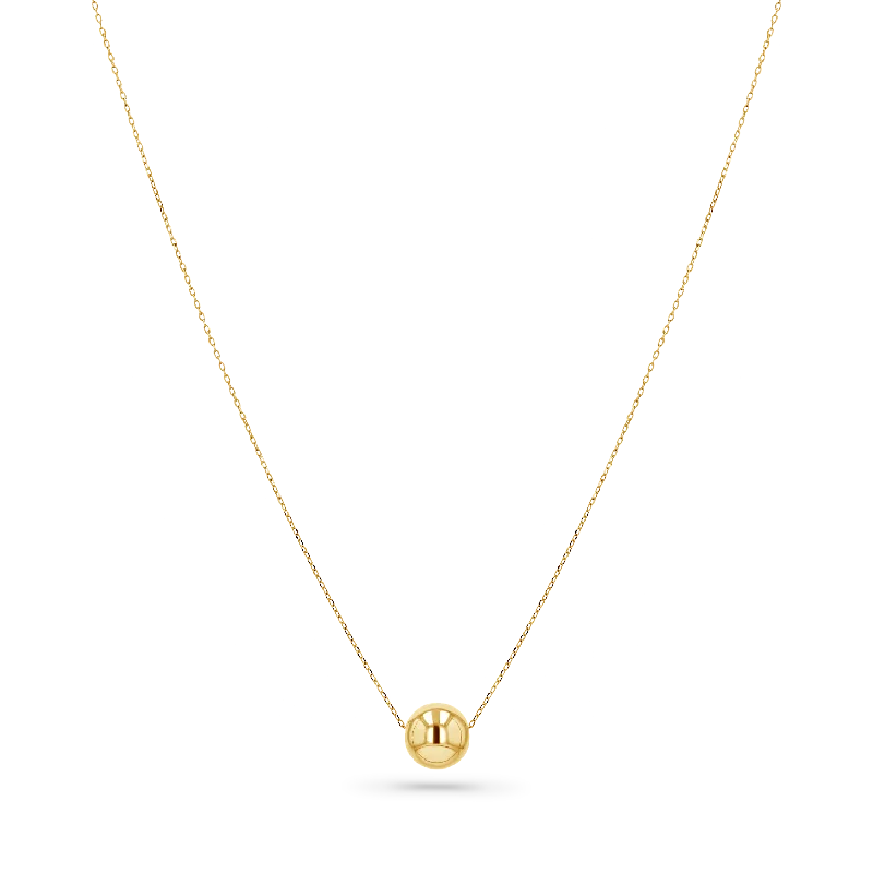 casual necklaces for women -Solitaire Ball Slider Necklace