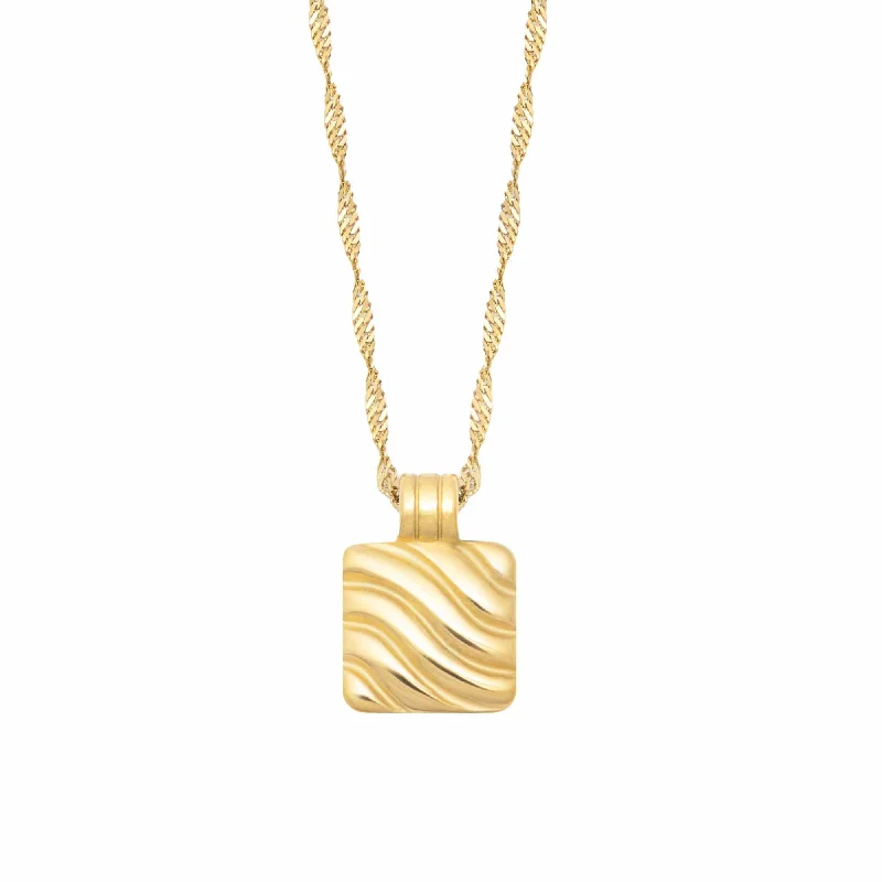 simple gold necklaces for women -Pixel Necklace