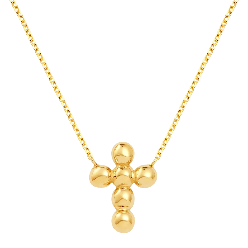 statement necklaces for women -Bubble Cross Necklace