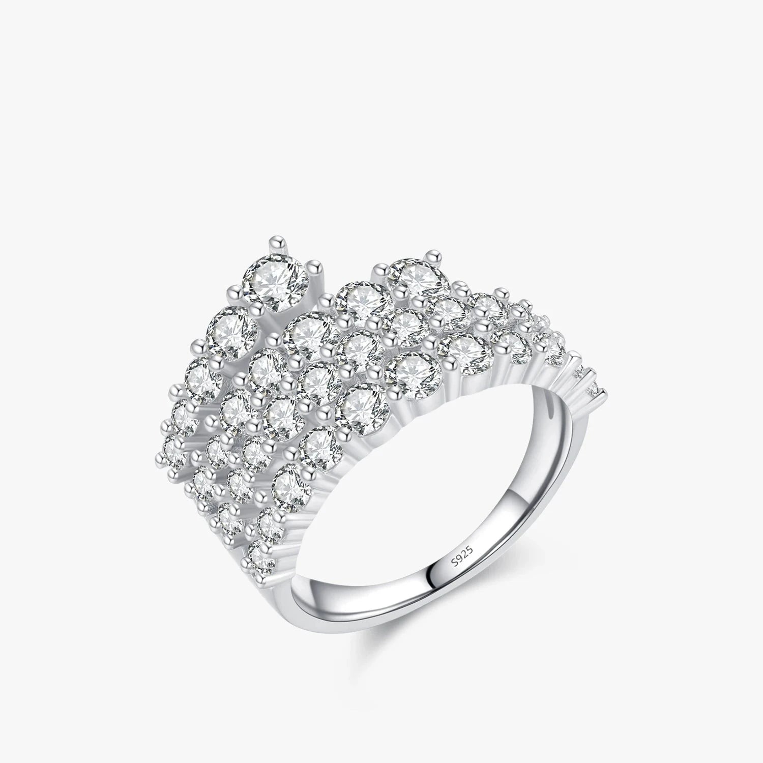 unique engagement rings -Elegant Sparkle Zirconia Party Ring