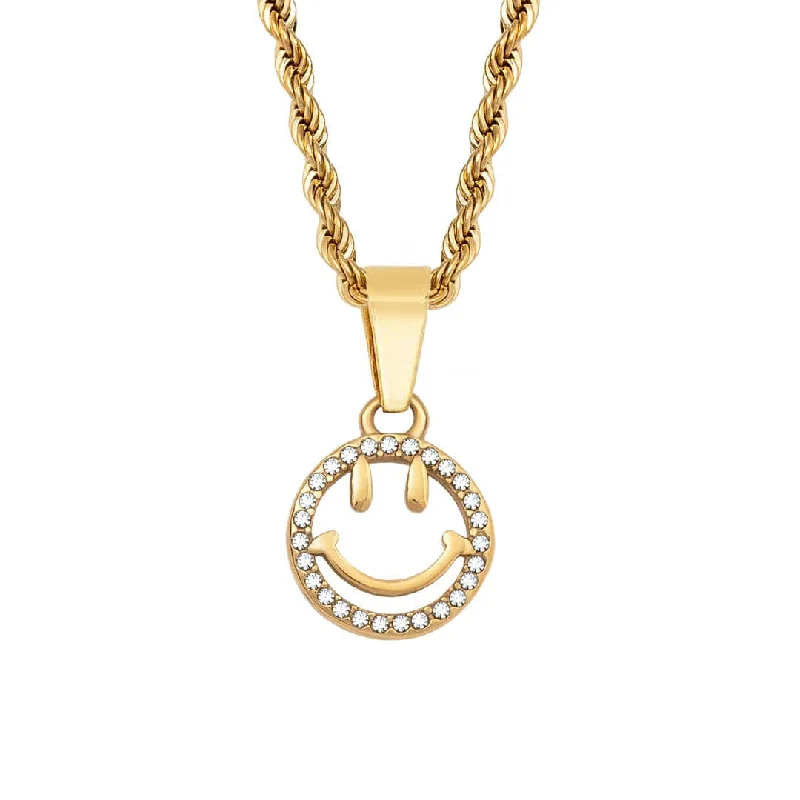 layered gold necklaces for women -Phoebe Smiley Necklace