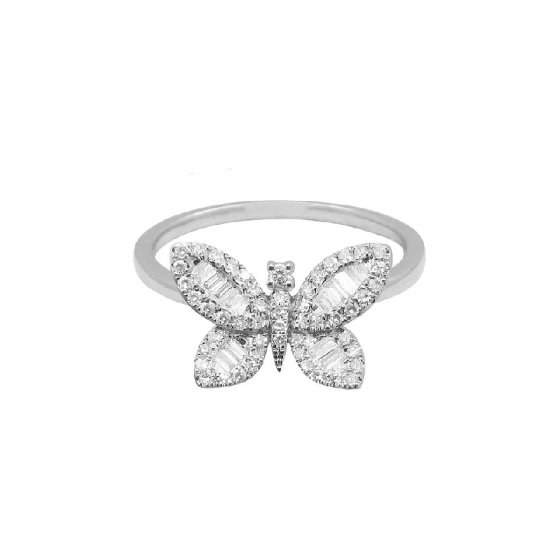 twisted rings for women -14K GOLD DIAMOND STORMI BUTTERFLY RING