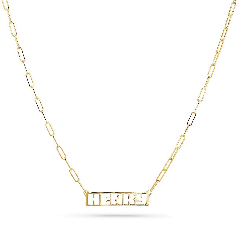 long pendant necklaces for women -Customizable Cut-Out Name Necklace