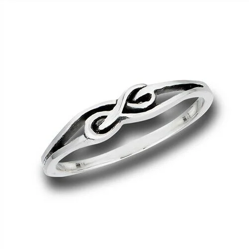 fashion gemstone rings -STERLING SILVER INTERWOVEN CELTIC KNOT RING