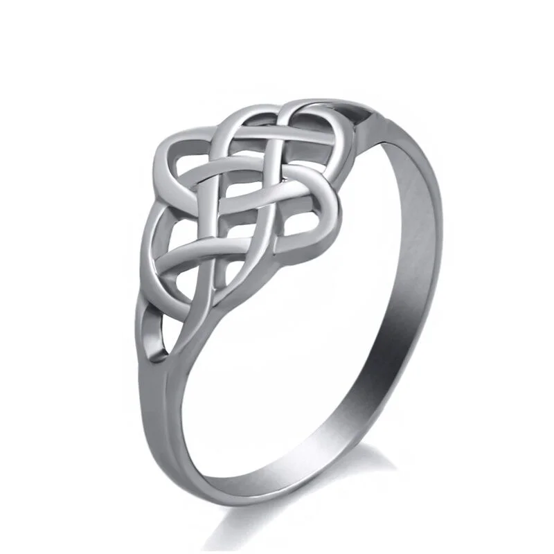 eternity wedding rings -Celtic Knot Ring -  Stainless Steel