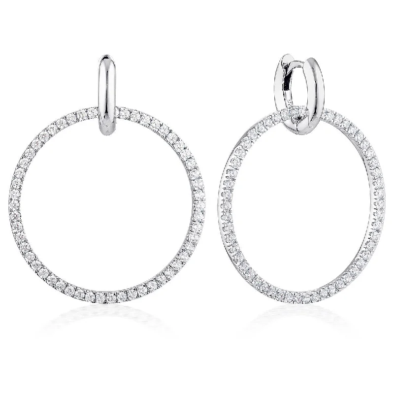 modern earrings for women -Georgini Julietta Round Drop Earrings