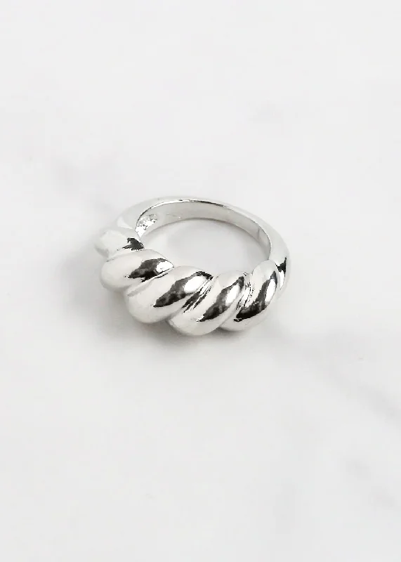 anniversary rings for women -Chunky Twisted Ring