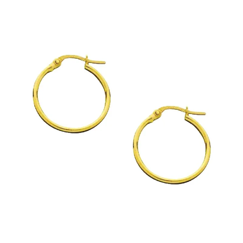 multi-colored earrings for women -9ct Yellow Gold 10mm Hoop Earrings