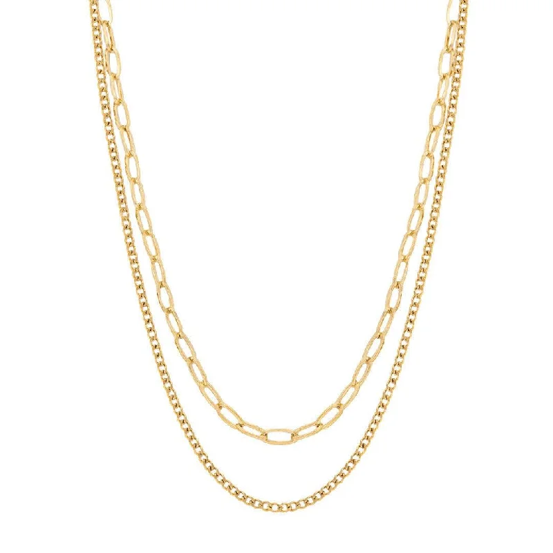 statement gold necklaces for women -Influx Layered Necklace