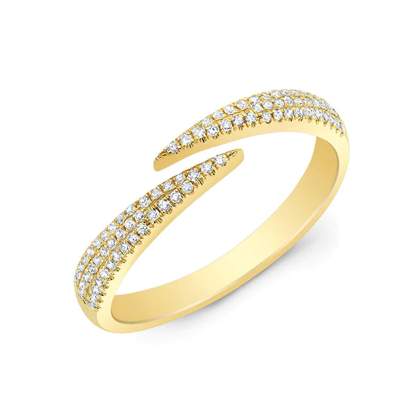 personalized wedding rings -14K GOLD DIAMOND COCO RING